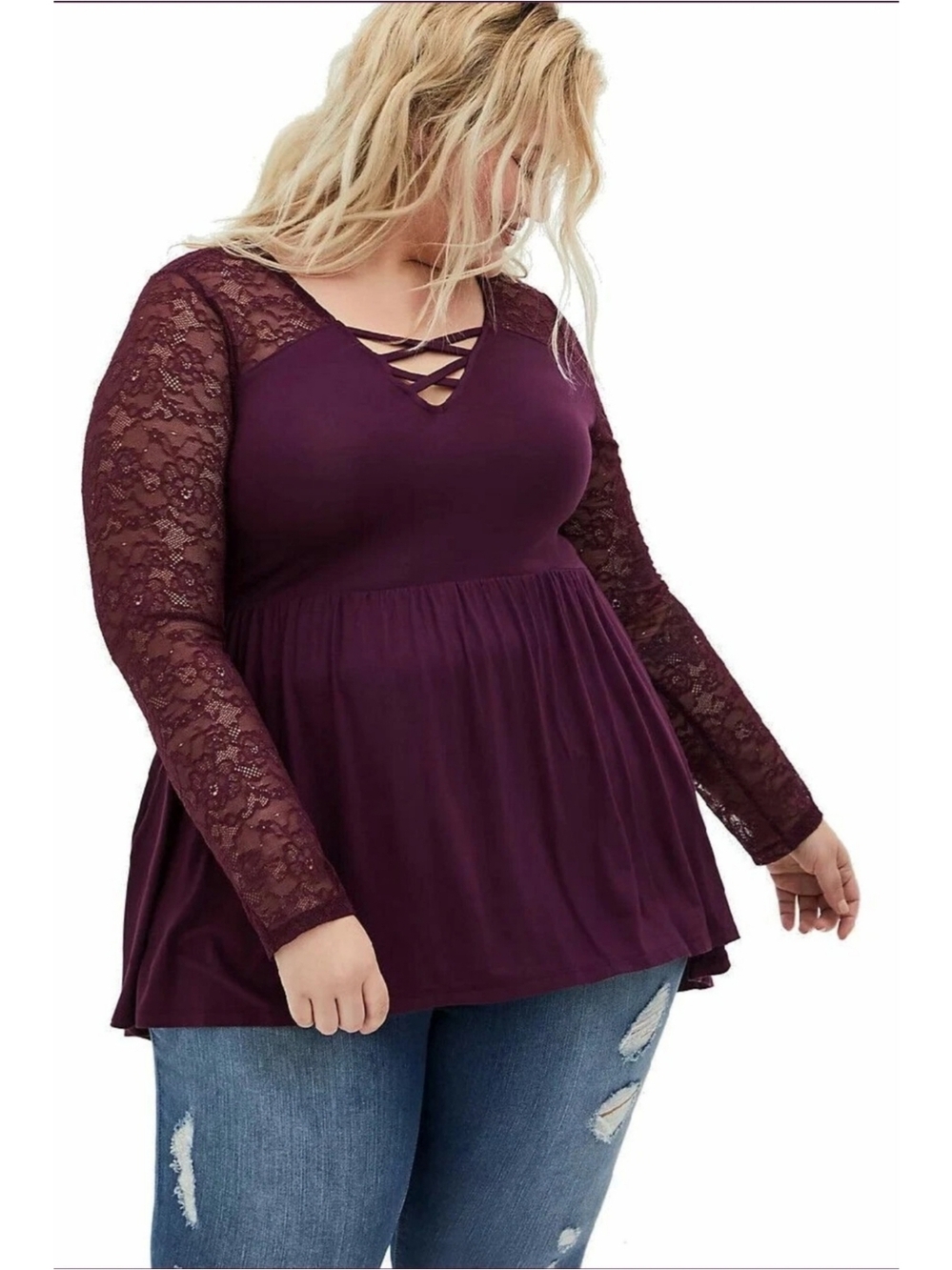 Torrid | Super Soft Babydoll Top | Size 1